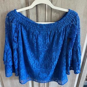 Lilly Pulitzer Lace Off/On Shoulder Top XS